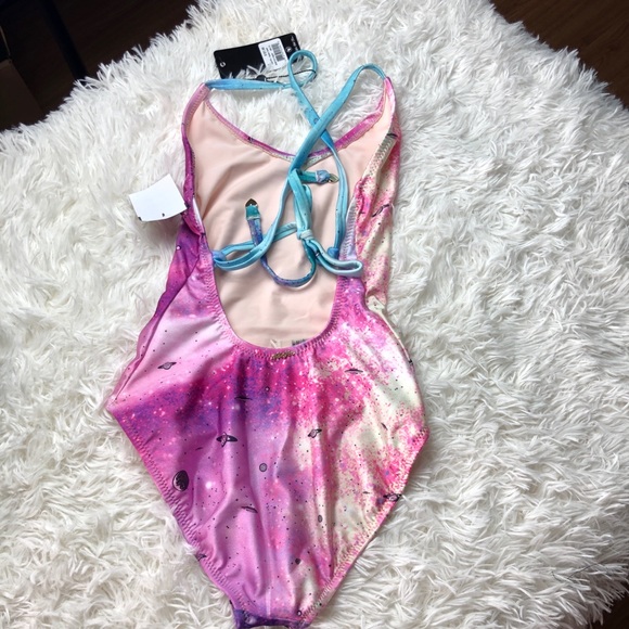 NEW Wildfox Jewerly $121 Space Cadet Bathing 1pc Suit - Picture 3 of 5